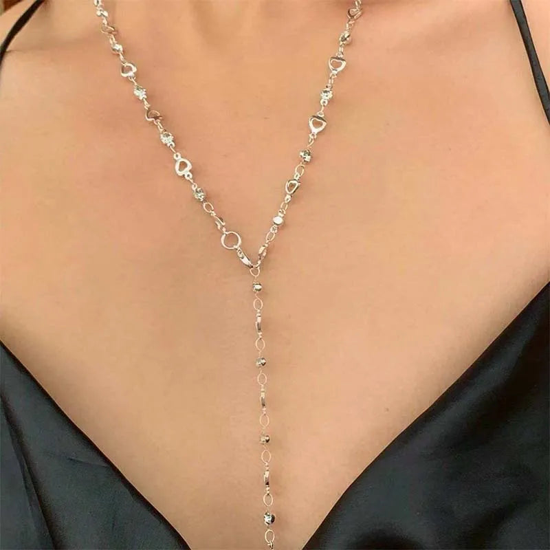 LATS New Luxury Colourful Long Tassel Necklace for Women Shiny Rhinestone Crystal Zircon Choker Bohemian Statement Jewelry Gi