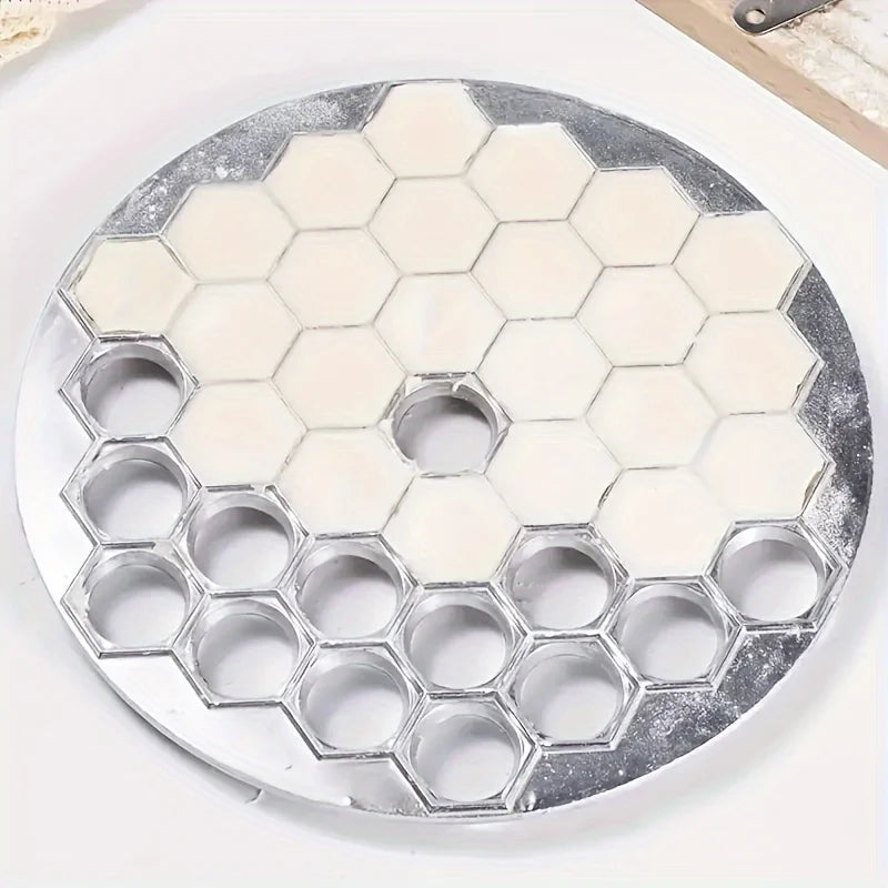 Aluminum Dumpling Maker Tool | 37-Hole Ravioli Press for Homemade Pasta & Meat Fillings | Multi-Use Pastry Mold Kitchen Gadge