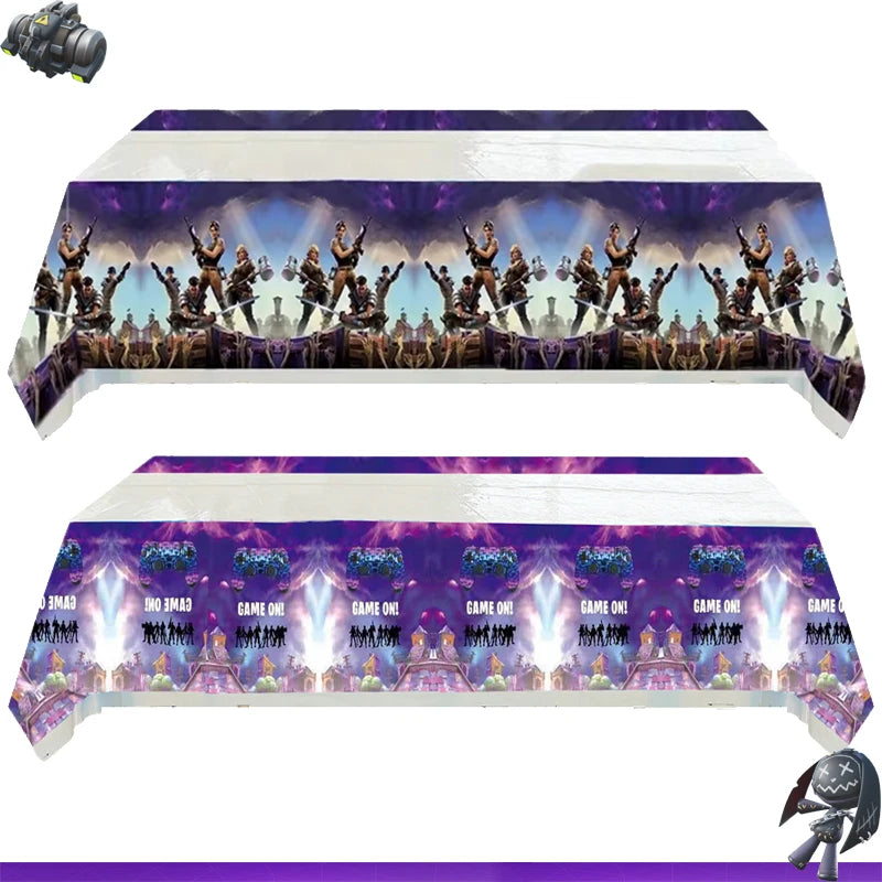 Video Game Fortnitions Birthday Party Decoration Cartoon Alpaca Llama Plate Tablecloth Baby Shower Kids Favors Party Supplies