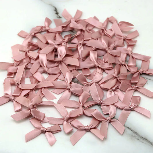 4x4cm Colourful Bows Small Size Polyester Satin Ribbon Bow Flower DIY Craft Decoration