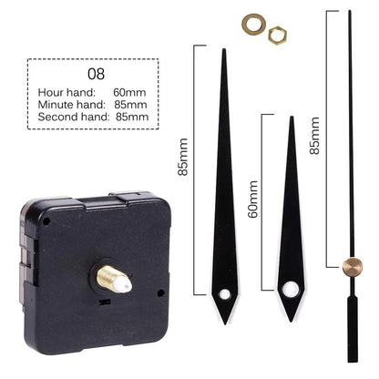 Clock Mechanism Silent Quartz Movement Machine Wall Hands Pointer Set Clockwork Table Long Shaft DIY Watches Repair Parts - 5