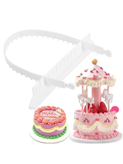 1 set Fondant Cake Arc Decorating Aid Fondant Tool Rim Scale Baking Ruler Sugarcraft Lace DIY Bakeware Tableware Kitchen Tool