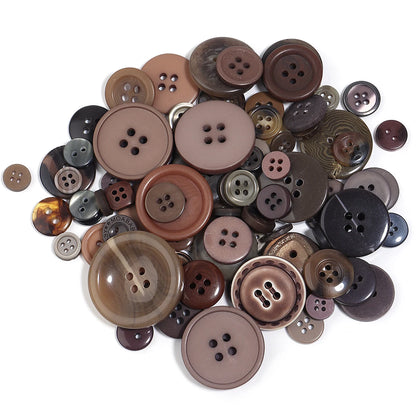 90Pcs/pack Colorful Round Resin Buttons Assorted Sizes Bulk Buttons For Handmade Creative Crafts Sewing Clothing Accessories 