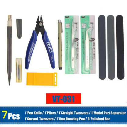 DIY Model Making Basic Tools for Craft Model Car Hobby Building Repairing Assembly Tool Handmade Scissors Tweezers Building K