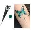 Tattoo Stickers English Word Waterproof Long Lasting Realistic Transfer Temporary Black Letters Feather Body Art For Men Wome