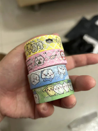 jiyi Hachiware Usagi Washi Tape Sushi Food Pattern Masking Tape Kawaii Japanese Character DIY Journal Planner Sticker Gift