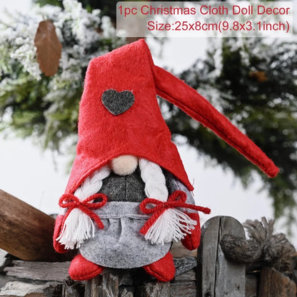 Santa Claus Doll Chirstmas Decorations Home 2025 Decor Table Elk Doll Christmas Ornaments Xmas Navidad Gifts Happy New Year 2