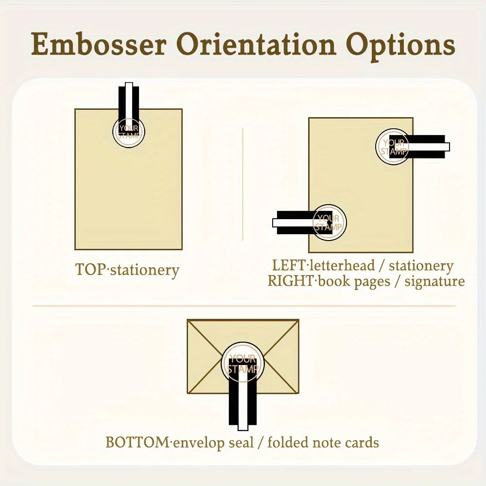 Embosser Stamp LOGO Customized Wedding Library Book Private Seals Customization Envelope Party Invitation Embossing Stamps DI