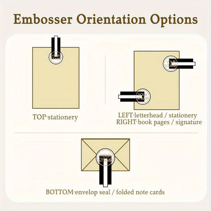Embosser Stamp LOGO Customized Wedding Library Book Private Seals Customization Envelope Party Invitation Embossing Stamps DI