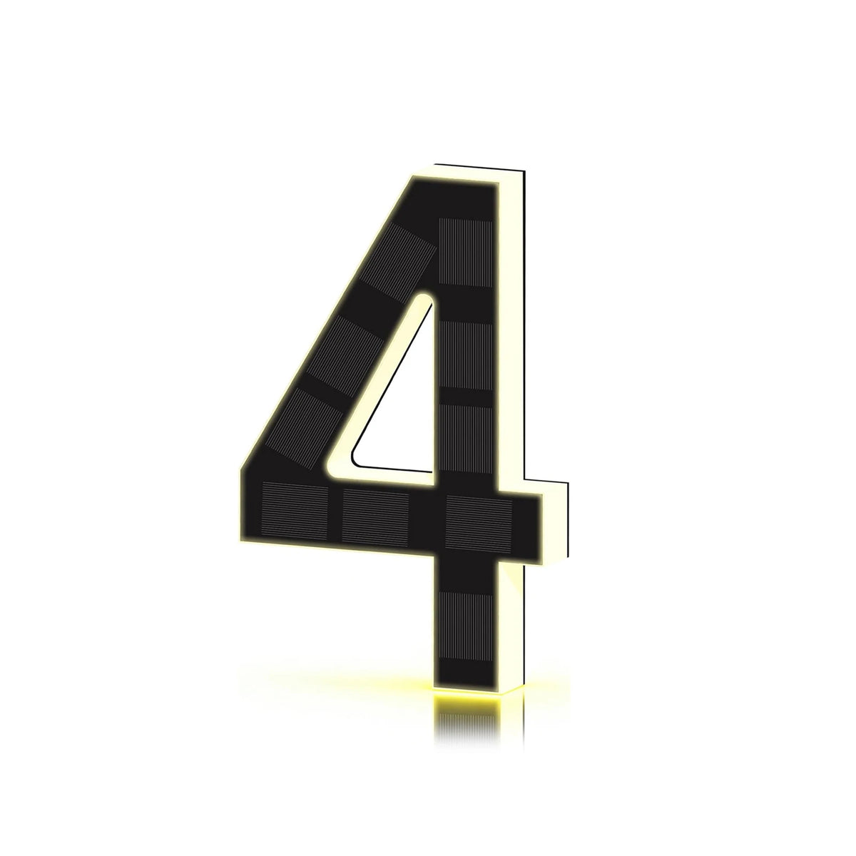 Personalized Solar Powered Address Number Waterproof Modern Address Number for Outside House Light Up Courtyard Hotel Bar - 4
