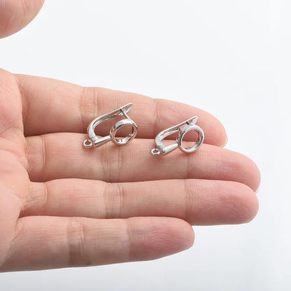 Silver Color Brass Earring Hooks for DIY Jewelry Making Handmade Silver Color Jewelry Accessories Findings Eawires