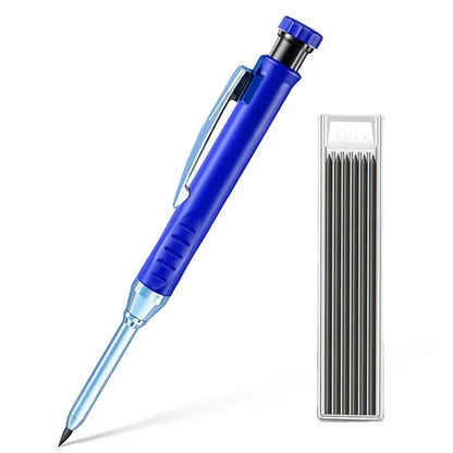 2pcs/set 2.8mm Carpenter Mechanical Pencil with Sharpener for Woodworking Construction Long Head Carpenter Pencil Stationery 