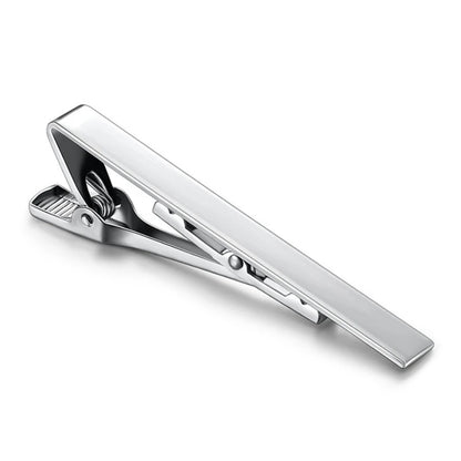 Tie Clip Necktie Accessories Fashion Style Ties for Men Metal Tone Simple Bar Clasp Practical Clasp Tie Pin for Mens Collar C