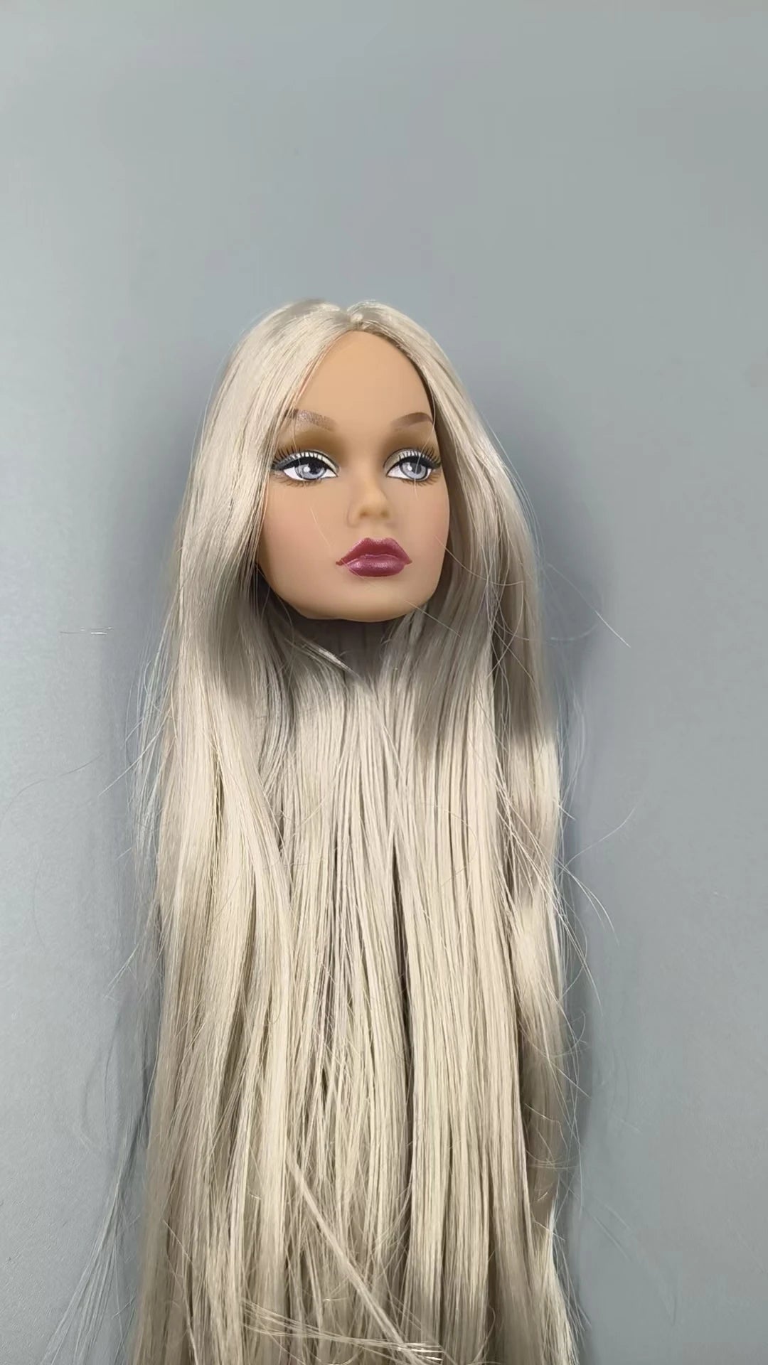 Vintage 1/6 PR Face Mold Doll Heads Fr Beige Dark Brown Skin Tone Fashion Doll Head Make Up DIY Toy Parts Girls Birthday Gift