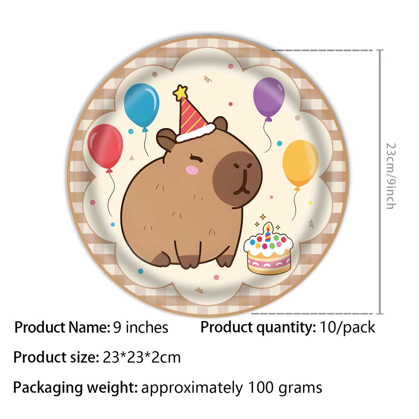 Birthday Decoration Capybara Birthday Invitation Card Cup Tablecloth Plate Napkin Poster Baby Shower Birthday Girl Party Favo