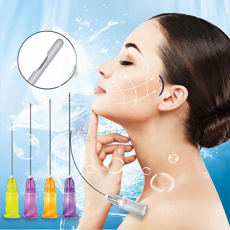 50pcs Disposable Blunt Tip Cannula Needle For Filler Injection 18G 21G 22G 23G 25G 27G 30G Uric Acid Facial Filling Nose 1 bo