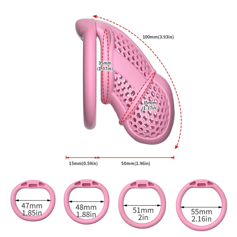 Male Chastity Cage Breathable Honeycomb Design With Removable Lock Cock Cage Comfortable Anti Pinch BDSM For Men Adult Sex To