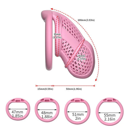 Male Chastity Cage Breathable Honeycomb Design With Removable Lock Cock Cage Comfortable Anti Pinch BDSM For Men Adult Sex To