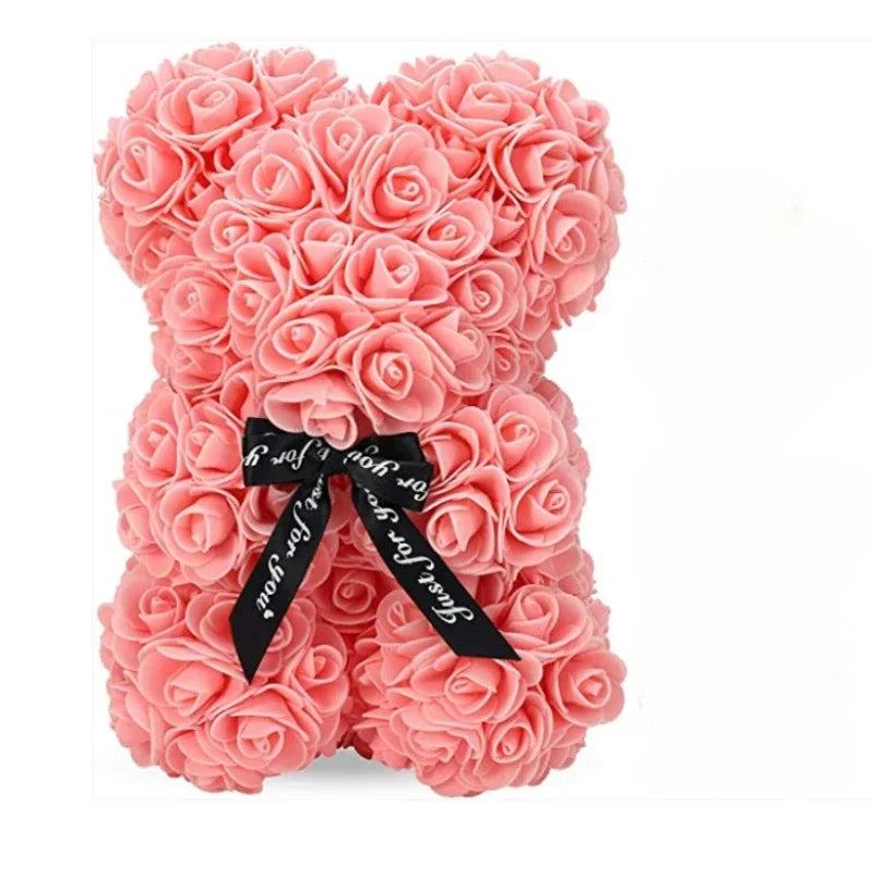 2026 Artificial Flower Eternal Rose Teddy Bear for 520 Mom Mother's Day Birthday Valentine's Day Anniversary Gifts & Decorati