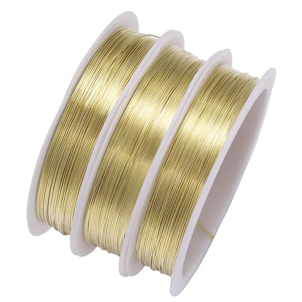 Copper Beading Wire, Flexible Jewelry Making Wire, 0.2mm to 1mm Copper Wire for Bracelets, Necklace DIY, Bead Weaving and Wir