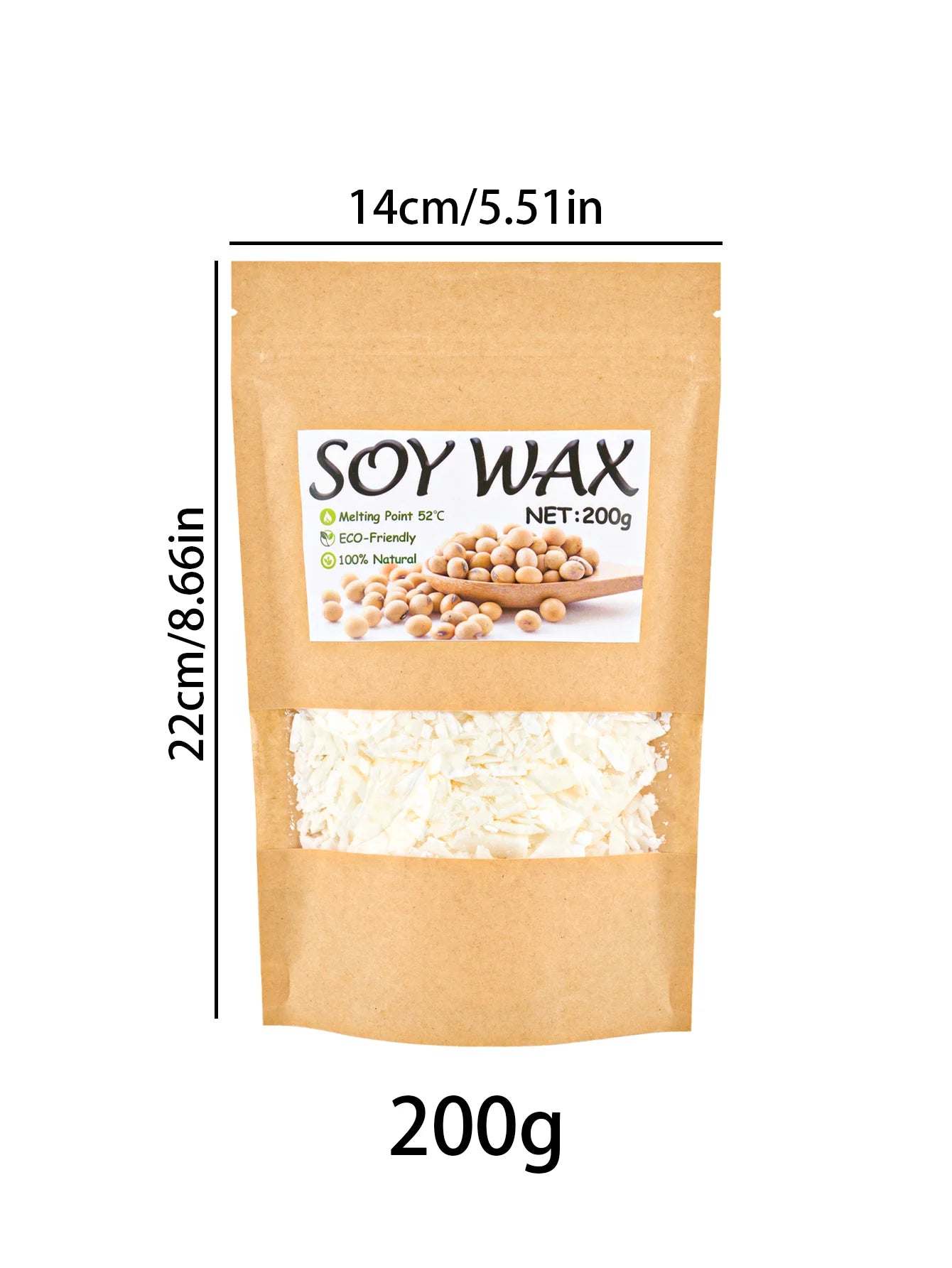 100g-1000g Natural Soy Wax DIY Handmade Candles Crafts Making Supplies 100% Additive-Free Wax Flakes Scented Candle Raw Mater