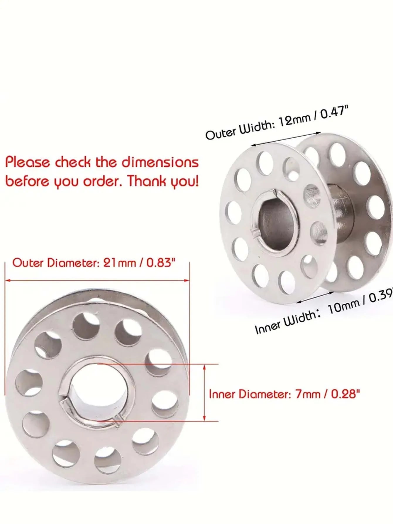 12/24PCS Stainless Steel Sewing Machine Bobbins - Durable Metal Construction for Brother Sewing Machine, Essential Sewing Cra