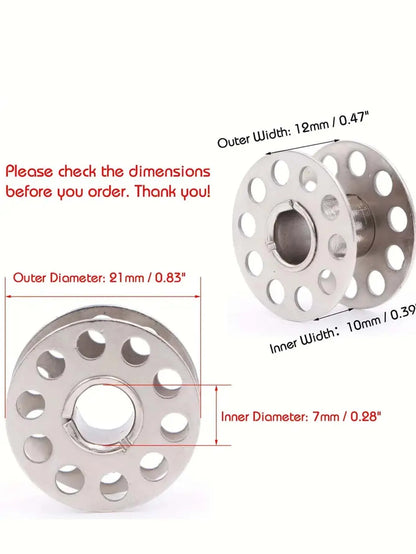12/24PCS Stainless Steel Sewing Machine Bobbins - Durable Metal Construction for Brother Sewing Machine, Essential Sewing Cra