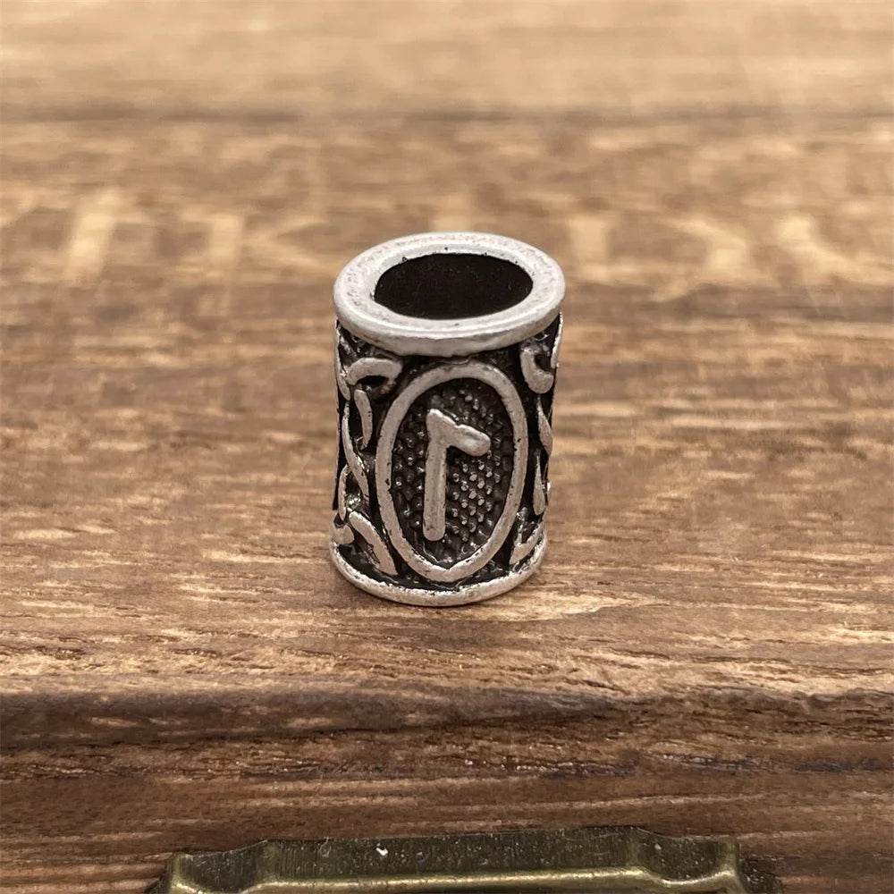 Nostalgia 1pcs Tree Of Life Bead For Hair Beard Braids Norse Runes Viking Symbols Beads For Bracelet Jewelry Making - LAGUZ