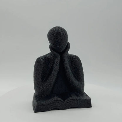 An Abstract Figure Ornament, A 3D-printed Thinking Figure Statue, A Desktop Decoration for Readers, and A Graduation Season G