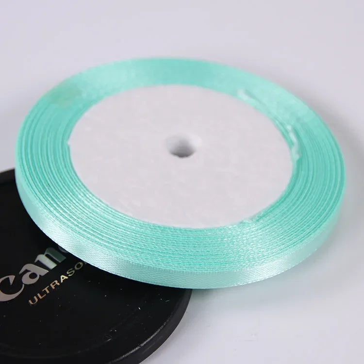 22 Meters/Roll 6mm Silk Satin Ribbons Christmas Halloween Birthday Party Gift Wrapping Ribbons DIY Handmade Crafts Material -