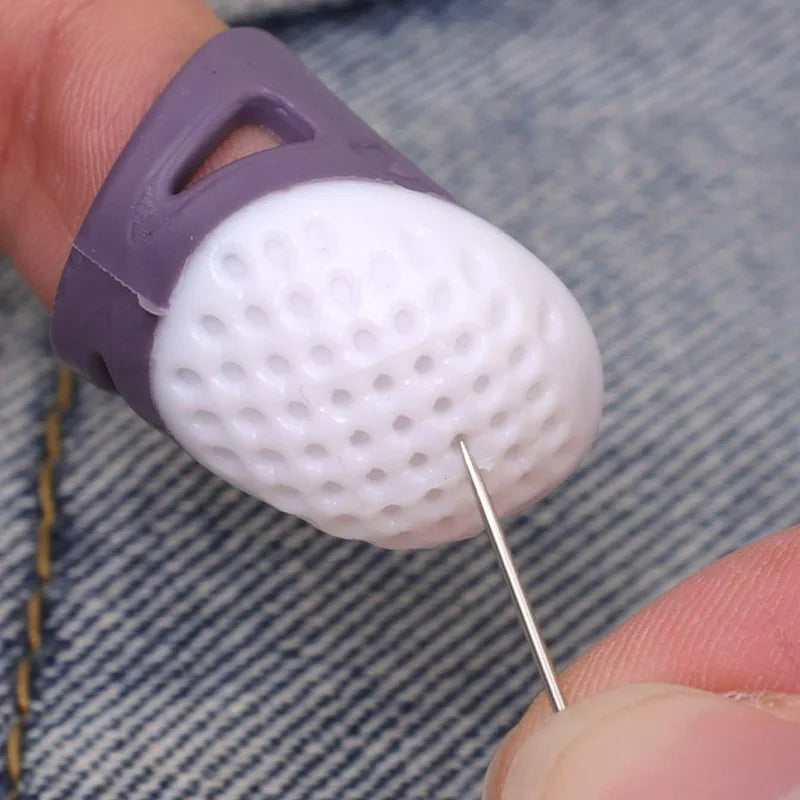 Sewing Thimbles Anti-Slip Finger Covers Multifunctional Silicone Thimbles Finger Tips Protectors Household DIY Sewing Supplie