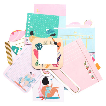 Creative Path 52pcs Journaling Spots Scrapbooking Paper Diecut Shapes Decorative Die Cuts Ephemera For DIY Planner Card Makin