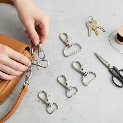5/20/50/100 PCS Swivel Clasps Lanyard Snap Hooks Key Chain Clip Hook Metal Lobster Claw Clasp for Keychain Hardware Accessori