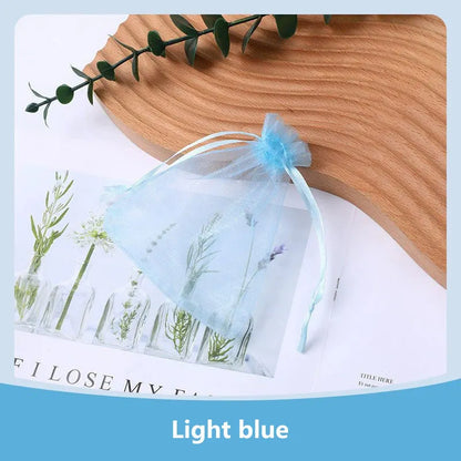 100Pcs/lot 7x9 9x12 10x15 13x18CM Organza Bags Jewelry Bag Wedding Party Decoration Drawable Bags Gift Pouches Jewelry Packag