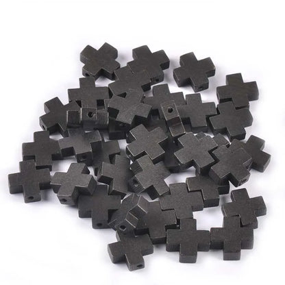 15x15mm 50Pcs Mixed Cross Unfinished Wooden Handmade Supplies Wood DIY Craft Scrapbook Home Decor Ornaments Accessories M2673
