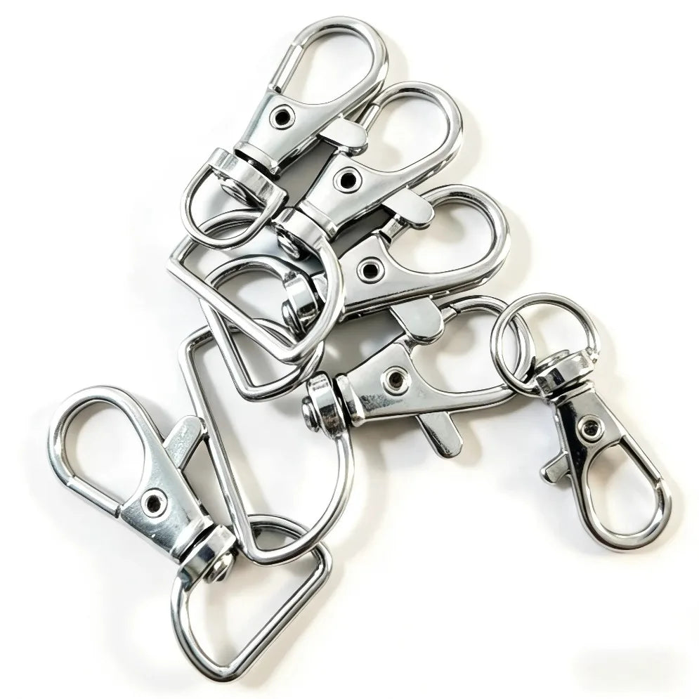5/20/50/100 PCS Swivel Clasps Lanyard Snap Hooks Key Chain Clip Hook Metal Lobster Claw Clasp for Keychain Hardware Accessori