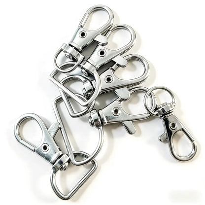 5/20/50/100 PCS Swivel Clasps Lanyard Snap Hooks Key Chain Clip Hook Metal Lobster Claw Clasp for Keychain Hardware Accessori