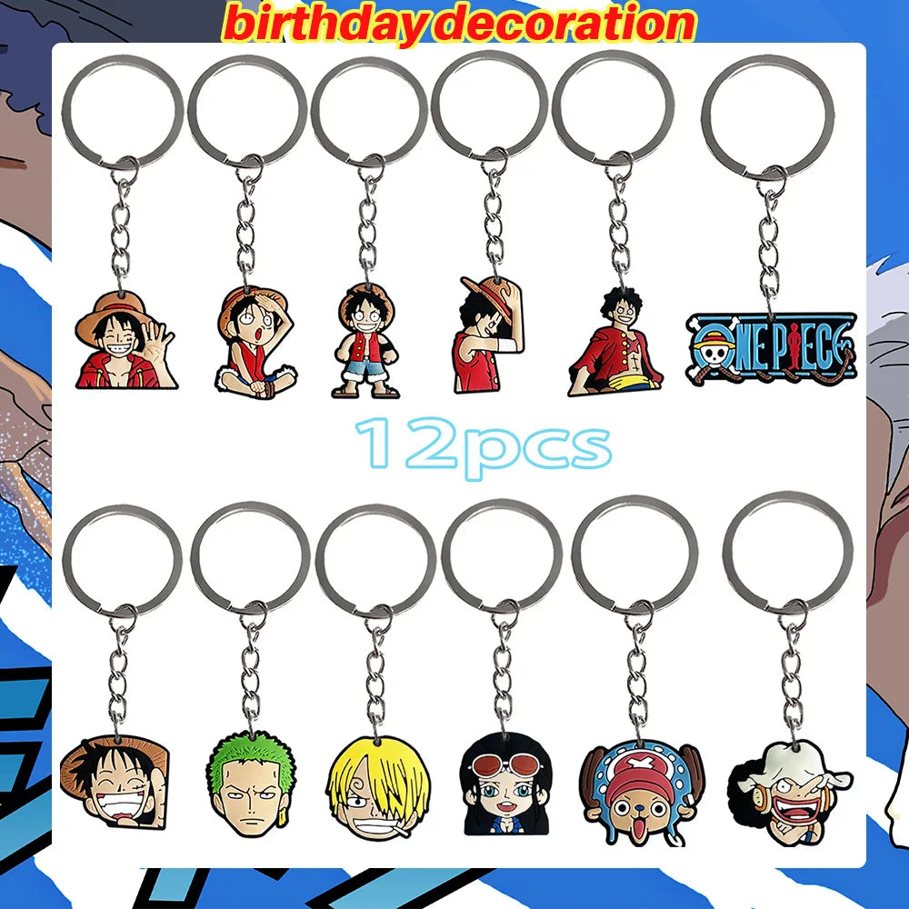 One Piece Birthday Party Dinner Plates Hanging Banner Cake Decoration One Piece Luffy Balloon Party Decoration Theme Props Gi