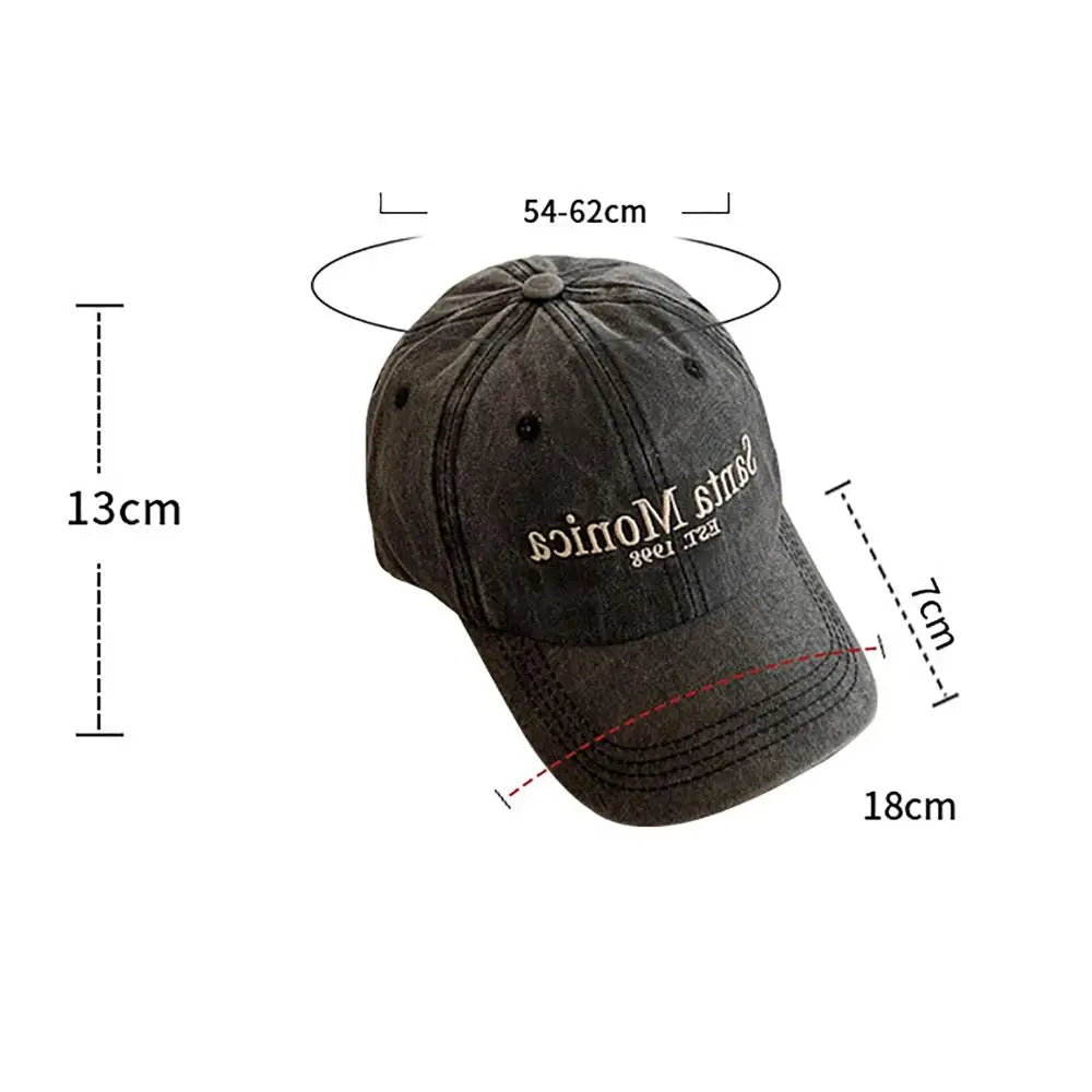 INS Style Letter Embroidered Baseball Cap Face Smaller Sun Protection Hip Hop Hat Sun Hat Couples