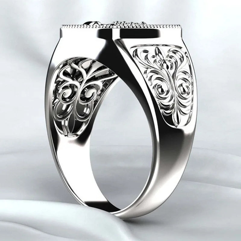925 Sterling Silver Men Rings for Men Temperament Banquet Wedding Jewelry Anniversary Party Gifts