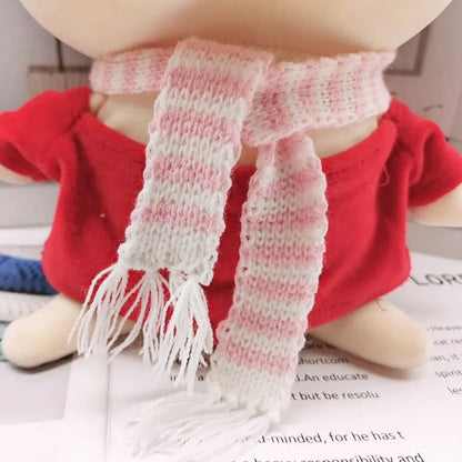 DIY Doll Clothes Casual Wear Scarf 20cm Cotton Doll Knitted Scarf Doll Multi-colors Little Bear Scarves Dolls Accessories - P