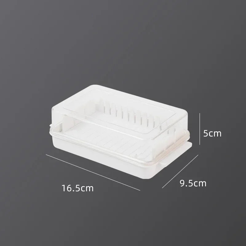 Butter Cutting Storage Box Crisper Box Cheese with Lid Double Side Handles for Convenient Storage Butter Knife Cutting Box
