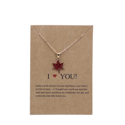 Trending Vintage Creative Maple Leaf Pendant Necklace For Women Choker Chunky Necklaces Couple Friendship Party Jewelry Gifts