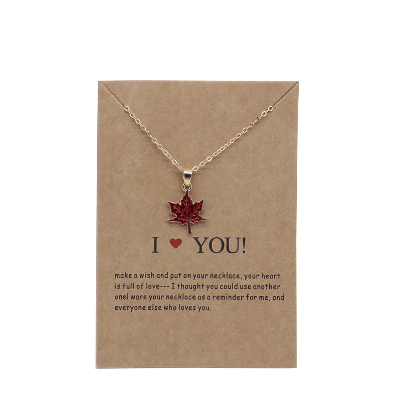 Trending Vintage Creative Maple Leaf Pendant Necklace For Women Choker Chunky Necklaces Couple Friendship Party Jewelry Gifts