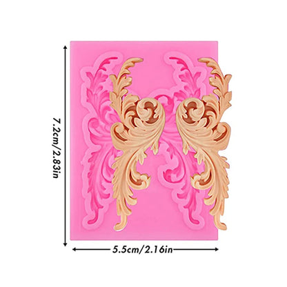 Baroque Style Curlicues Scroll Lace Fondant Silicone Mold Cake Border Decoration Cupcake Top Decoration Mold - 3