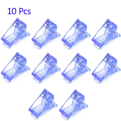 Acrylic Nail Clip Transparent Gel Quick Building Nail Tips Clips Fingernail Extension UV Clamps Manicuring Art Builder Tools 