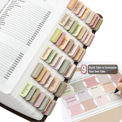 5 Sheets(75pcs) Bible Tabs Large Print And Easy-To-Read Bible Journaling Supplies Self-Adhesive Index Label Sticker Stationer