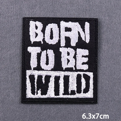 Warning Letters Embroidery Patches For Jeans Good Vibes Iron On Patch Thermoadhesive Patches For Clothes Applique Stickes Log