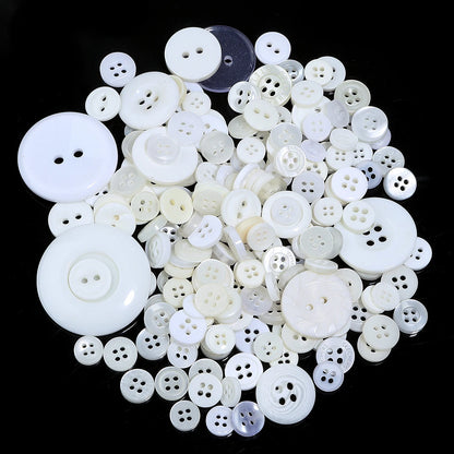 90Pcs/pack Colorful Round Resin Buttons Assorted Sizes Bulk Buttons For Handmade Creative Crafts Sewing Clothing Accessories 