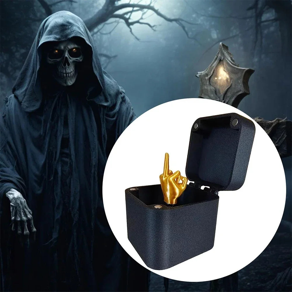 Middle Finger Surprise Gift Boxs Christmas Fun Prank Gift Offices Desk Home Decor Gift Decoration Toys Children Miniature Ite